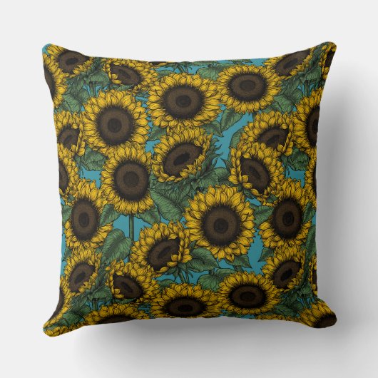 Sunflower field クッション (裏面)