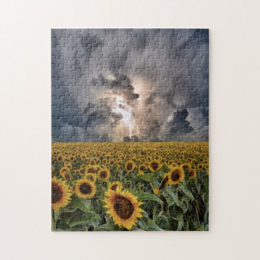 Sunflower Field In A Storm ジグソーパズル (縦)