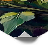 Sunflower Field Oil Painting ポスター (角)