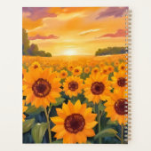 Sunflower Field Sunset Landscape Painting プランナー手帳 (裏面)