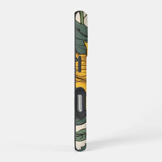 Sunflower Fields: A vibrant Floral Pattern iPhoneケース (右側面)