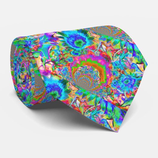 Sunflower Fields Forever blue ネクタイ (ロール)