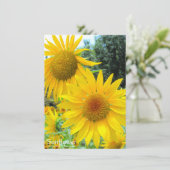 Sunflower:Flat Greeting Card カード (スタンド正面)