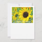 Sunflower:Flat Greeting Card カード (裏面)
