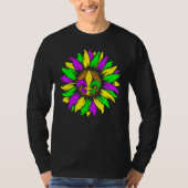 Sunflower Fleur De Lys Mardi Gras Funny New Orlean Tシャツ (正面)