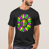 Sunflower Fleur De Lys Mardi Gras Funny New Orlean Tシャツ (正面)