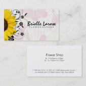 Sunflower | Floral Background 名刺 (正面/裏面)