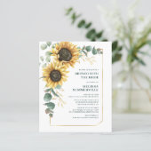 Sunflower Floral Bridal Shower Invitation (スタンド正面)