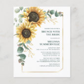 Sunflower Floral Bridal Shower Invitation (正面)