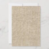 Sunflower Floral Burlap Wedding Reception 招待状 (裏面)