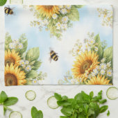 Sunflower Floral Kitchen Towel キッチンタオル (折り畳み)