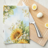 Sunflower Floral Kitchen Towel キッチンタオル (四つ折り)