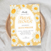 Sunflower Floral seamless pattern bridal shower 招待状