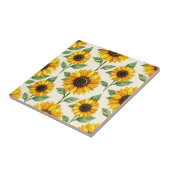 Sunflower Floral Seamless Pattern Bright Yellow タイル (側面)