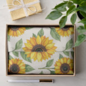 Sunflower Floral Seamless Pattern Bright Yellow 薄葉紙 (ギフト)