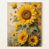 Sunflower Floral Spiral-Bound Planner Botanical プランナー手帳 (裏面)