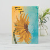 Sunflower Floral Thank You Card  サンキューカード (スタンド正面)