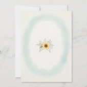 Sunflower Floral Watercolor Wedding Invite 招待状 (裏面)