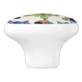 Sunflower Flower Mediterranean Blue Orange  Cream セラミックノブ (側面)