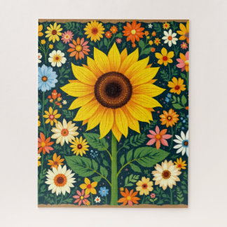 Sunflower Folk Art Puzzle ジグソーパズル