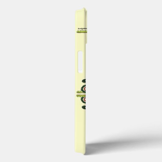 Sunflower Folk Pattern and your name Case-Mate iPhoneケース (裏面 / 右)