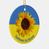 Sunflower for Ukraine Design Ornament セラミックオーナメント (右)