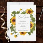 Sunflower Frame Bridal Shower  招待状
