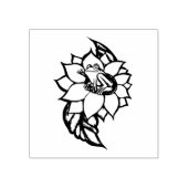 Sunflower Frog Floral Froggy Flower                ラバースタンプ (インプリント)