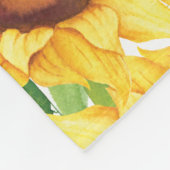 Sunflower Funeral In Loving Memory Keepsake フリースブランケット (角)