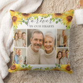 Sunflower Funeral In Loving Memory Photos Keepsake クッション (ブランケット)