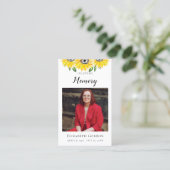 Sunflower Funeral Prayer Card 名刺 (スタンド正面)