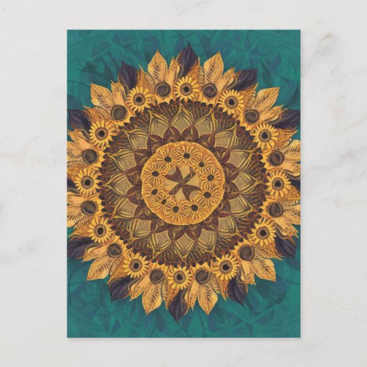 Sunflower Fusion：多様性のお祝い ポストカード (正面)