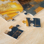 sunflower girl painted ジグソーパズル (側面)