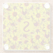 Sunflower Glass Coaster ガラスコースター (裏面)