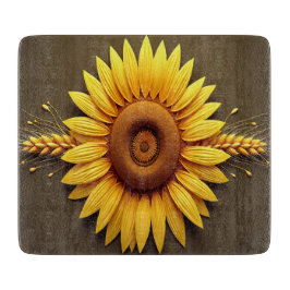 Sunflower Glass Cutting Board カッティングボード