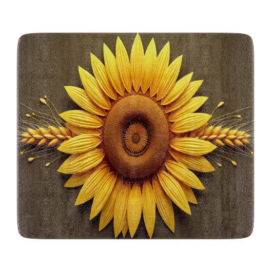 Sunflower Glass Cutting Board カッティングボード (正面)