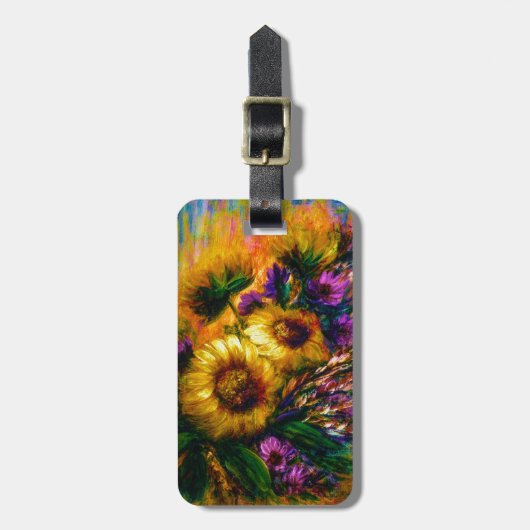 "Sunflower Glow"  ラゲッジタグ (正面縦)