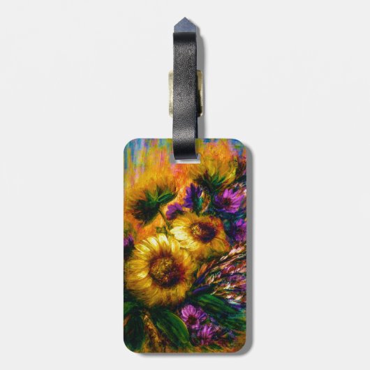 "Sunflower Glow"  ラゲッジタグ (裏面縦)