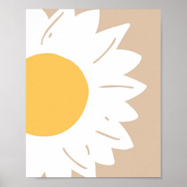 Sunflower Glow – Minimalist Floral Wall Art ポスター
