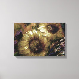 "Sunflower Gold" [design 2] 18" x 12"  キャンバスプリント