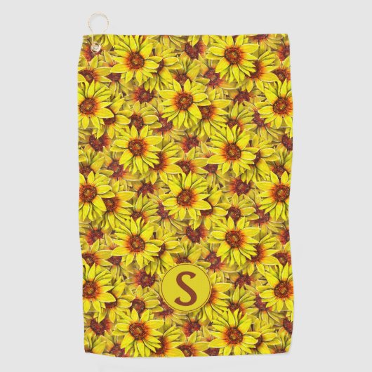 Sunflower Golf Towel ゴルフタオル (正面)
