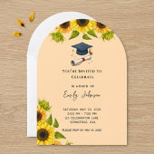 Sunflower Graduation Party Invitation 招待状