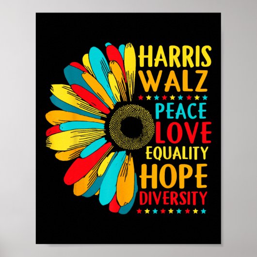 Sunflower Harris-wheimer 2024 Peace Lgbt Harris-w ポスター (正面)