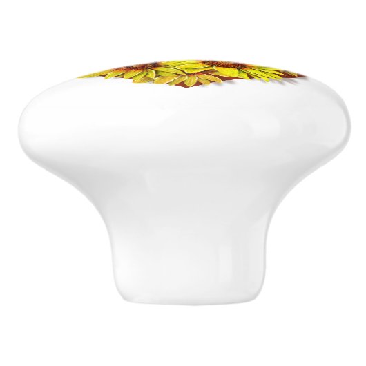 Sunflower Heart Ceramic Pull / Knob セラミックノブ (側面)