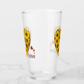 Sunflower Heart Drinking Glass タンブラーグラス (左)