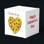Sunflower Heart Favor Gift Box フェイバーボックス<br><div class="desc">Sunflowers are like bursts of sunshine. Shift the mood to optimism by gifting these cheerful blooms to that special someone.</div>