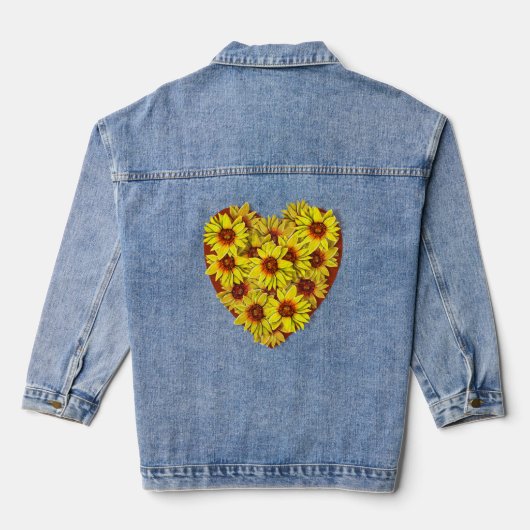 Sunflower Heart Jacket デニムジャケット (裏面)