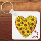 Sunflower Heart Keychain キーホルダー (正面)