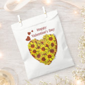 Sunflower Heart Party Favor Bags フェイバーバッグ (クリップ留めされた状態)