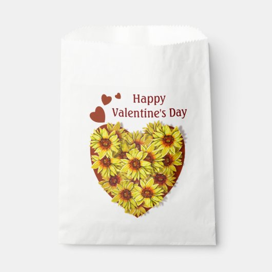 Sunflower Heart Party Favor Bags フェイバーバッグ (正面)